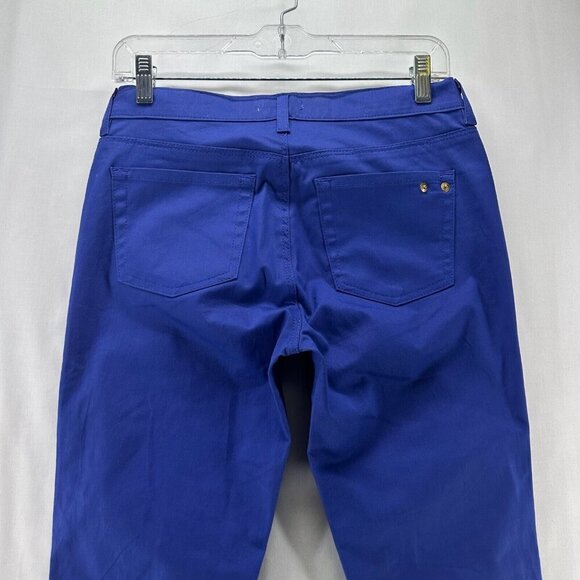 Nautica Pants Women Sz 4 Slim Fit Ankle Chino Mid Rise Casual Stretch Royal Blue - Picture 5 of 10